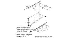 Serie | 4 duvar tipi davlumbaz 60 cm şeffaf cam