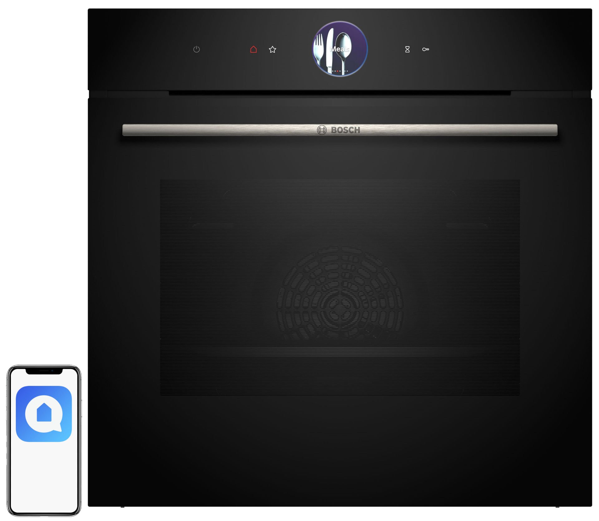 HBG7361B1-Serie 8 ankastre Fırın 60 x 60 cm Siyah-wifi-ecocling