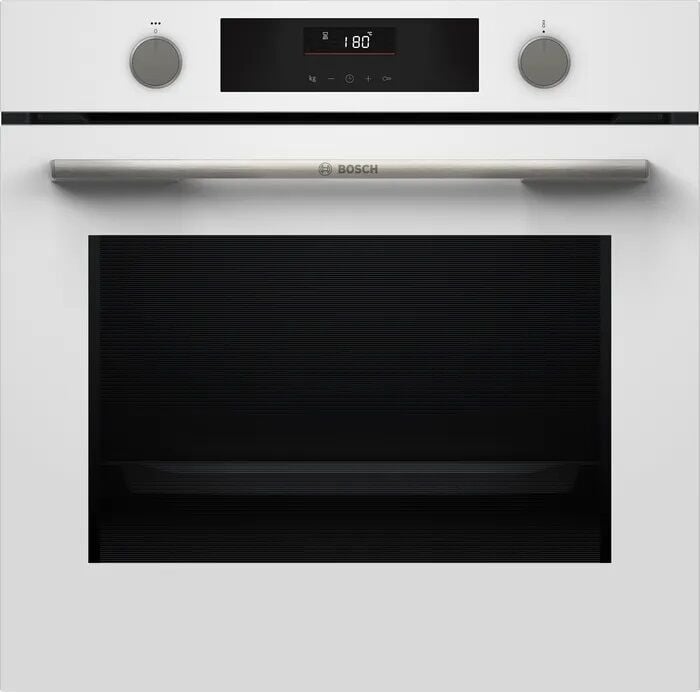 HUA736EV0T-Serie 4 Buhar Destekli Ankastre Fırın 60 x 60 cm Beyaz-EcoClean-Hidrolitik