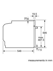 HJA737BR0-Serie 4 Ankastre Fırın 60 x 60 cm Silver-EcoClean-Direct 76 lt-7 prg
