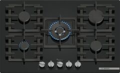 PPQ7A6I45-Seri 6 Gazlı Ocak 75 cm Temperli Cam, Siyah (4G+1W)