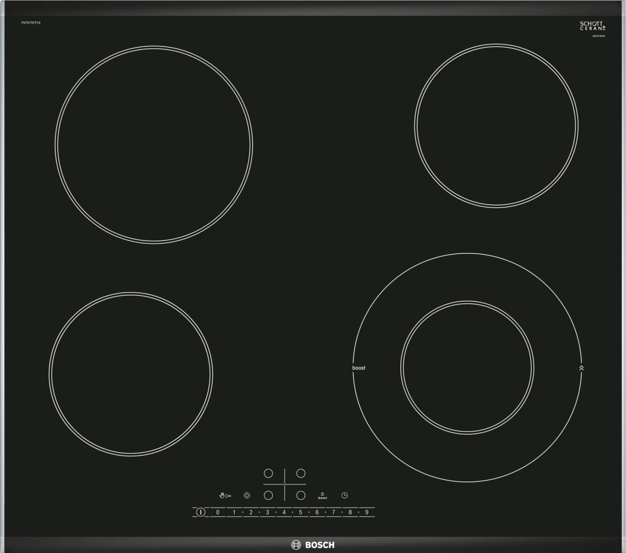 PKF675FP2E-Serie | 6 Elektrikli Ocak 60 cm siyah