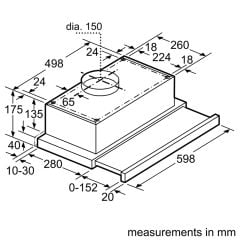 Serie | 2 teleskopik  aspiratör 60 cm siyah