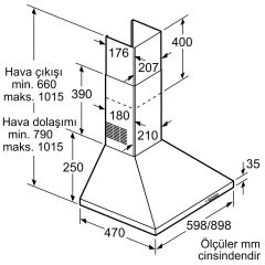 Serie | 2 Duvar Tipi Davlumbaz 60 cm Beyaz