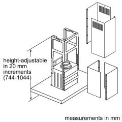 Serie | 4 Ada davlumbaz 90 cm Paslanmaz çelik