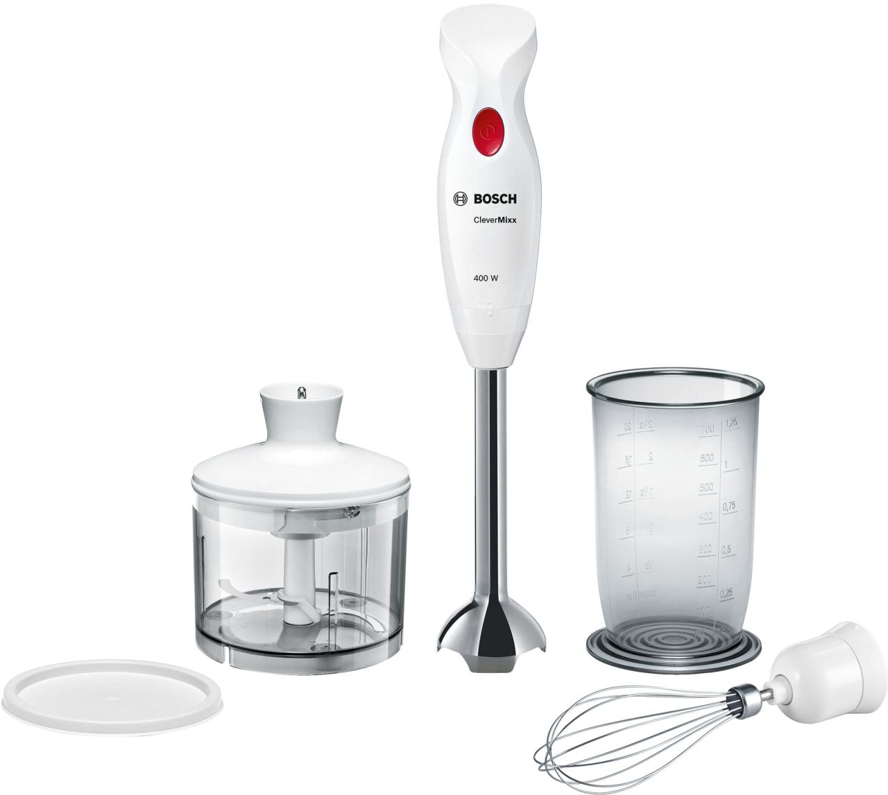 El blenderi CleverMixx 400 W Beyaz, koyu kırmızı