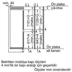 KIS87AF30U-Serie | 6 Alttan Donduruculu Ankastre Buzdolabı 272 LT. Kombi-LowFrost