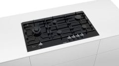 PRS9A6D70- Serie | 8 gazlı ocak90 cm Seramik cam, Siyah
