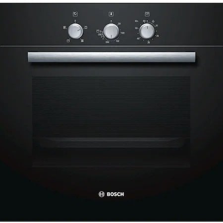 HBN211S4-Serie | 2  Siyah turbo Ankastre Fırın 60 x 60 cm - 66 lt. 4 proğram