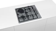 PBY6C5B62O-Seri | 2 Kombine pişirme yüzeyi (gaz/elektrik) 60 cm Paslanmaz çelik