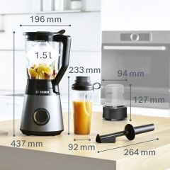 MMB6176B-Serie | 4 1200 W Gümüş Blender VitaPower