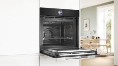 HMG776NB1-Serie | Serie 8 mikrodalga özellikli ankastre Fırın 60 x 60 cm siyah-wifi-ecocling