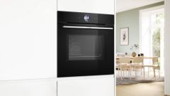 HMG776NB1-Serie | Serie 8 mikrodalga özellikli ankastre Fırın 60 x 60 cm siyah-wifi-ecocling