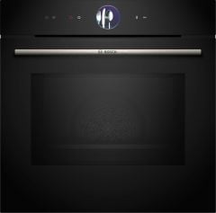 HMG776NB1-Serie | Serie 8 mikrodalga özellikli ankastre Fırın 60 x 60 cm siyah-wifi-ecocling