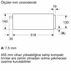BIC7101B1-Serie -8 Sıcak Tutma Çekmecesi 60 x 14 cm Siyah-wifi