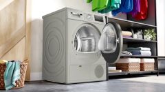 WTN86202ME-Seri 4  Yoğuşmalı Çamaşır Kurutma Makinesi 8 kg Silver