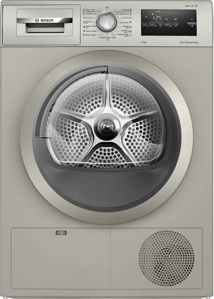 WTN86202ME-Seri 4  Yoğuşmalı Çamaşır Kurutma Makinesi 8 kg Silver