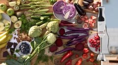 MSM4W421-Seri 4 El blenderi ErgoMaster 800 W Beyaz, Siyah gri