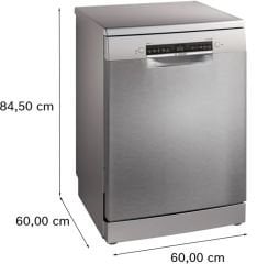SMS4IKI51Q-Seri 4- bulaşık makinesi 60 cm gümüş inox-Home Connect