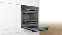 HBJ558YB3Q- SERİ 6 /8 PGR 3D  SİYAH 3D TURBO ANKASTRE FIRIN