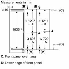 KBN96ADD0-Seri 6 ankastre buzdolabı-altta donduruculu 193,5 x 70,8 cm