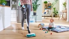 BCS71HYG1-2'si 1 arada Süpürme ve Silme Unlimited 7 ProHygienic Aqua Beyaz