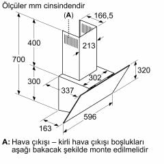 DWK64PJ60T-Serie 2 Duvar Tipi Davlumbaz 60 cm Siyah Cam