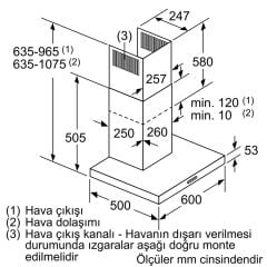 DWB66DM50-Serie 4 Duvar Tipi Davlumbaz 60 cm Paslanmaz çelik