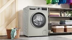 WGA2440XME-Seri 4 çamaşır makinesi,  9 kg 1400 devir, Gümüş inox A+++