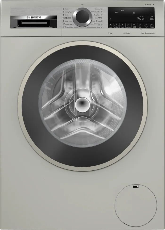 WGA2440XME-Seri 4 çamaşır makinesi,  9 kg 1400 devir, Gümüş inox A+++