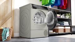 WQB245AXTR-Serie 8 Isı Pompalı Kurutma Makinesi 9 kg Gümüş