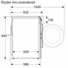 WGA252F0TR-Serie 6 Çamaşır Makinesi 10 kg 1200 dev./dak .İ-DOS