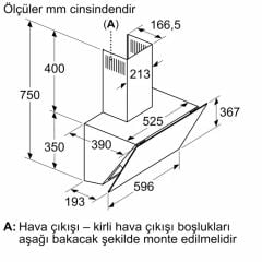 DWK66PJ60T-Serie | 4  Duvar Tipi Davlumbaz 60 cm Siyah Cam