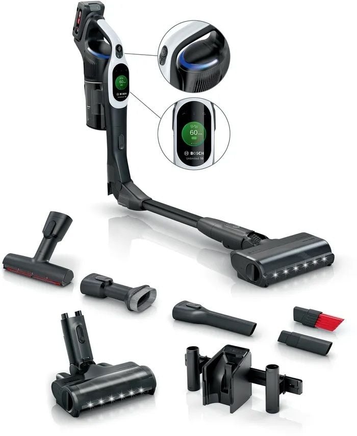 BCS1041WAC-BOSCH Şarjlı Süpürge Unlimited 10 Beyaz