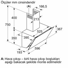 DWK66PJ20T-Serie 4 Duvar Tipi Davlumbaz 60 cm Beyaz Cam Yüzey