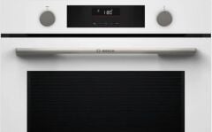 HUA736EV0T-Serie 4 Buhar Destekli Ankastre Fırın 60 x 60 cm Beyaz-EcoClean-Hidrolitik