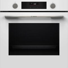 HUA736EV0T-Serie 4 Buhar Destekli Ankastre Fırın 60 x 60 cm Beyaz-EcoClean-Hidrolitik