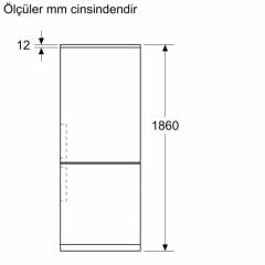 KGP76AWC0N-Serie 8 Alttan Donduruculu Buzdolabı 186 x 75 cm Beyaz,