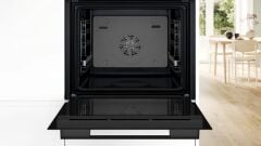 HUA736EA0T-Serie 4 Buhar Destekli Ankastre Fırın 60 x 60 cm Siyah-EcoClean-Hidrolitik