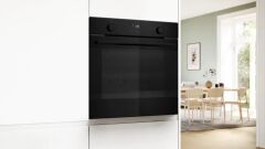 HUA736EA0T-Serie 4 Buhar Destekli Ankastre Fırın 60 x 60 cm Siyah-EcoClean-Hidrolitik