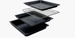 HUA736EA0T-Serie 4 Buhar Destekli Ankastre Fırın 60 x 60 cm Siyah-EcoClean-Hidrolitik