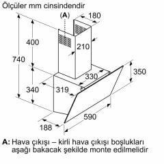 DWK63PJ20T-Serie 2 Duvar Tipi Davlumbaz 60 cm Beyaz Cam Yüzey