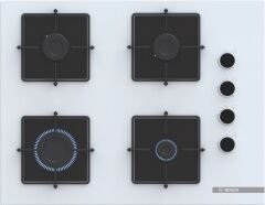 POP7C2P30O-Serie 4 Gazlı Ocak 67 cm Sert cam, Beyaz