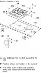 PBP6C2K80O-Serie 2 Gazlı Ocak 60 cm Emaye, Beyaz