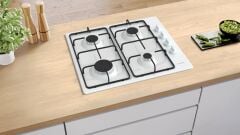 PBP6C2K80O-Serie 2 Gazlı Ocak 60 cm Emaye, Beyaz