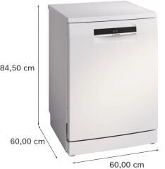 SMS6EMW38Q-Serie | 6 Solo Bulaşık Makinesi 60 cm Beyaz- 3 Çekmece -6 proğram-Home Connect