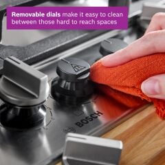 PCS7A5I90-Seri 6 Gazlı ocak 75 cm Paslanmaz çelik -1 Göz Wok