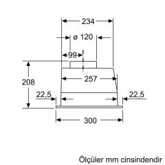 DLN56AC60-Serie | 2 Gömme Aspiratör 53 cm Siyah Renk 570 m³/h