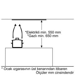 DLN56AC60-Serie | 2 Gömme Aspiratör 53 cm Siyah Renk 570 m³/h