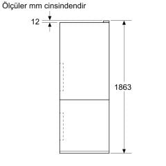 KGN56VWD0N-Serie 4 Alttan Donduruculu Buzdolabı 186.2 x 69,5 cm Beyaz,- No Frost
